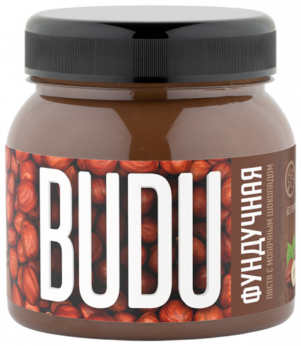 BUDU Паста фундучная с молочным шоколадом, 250 гр