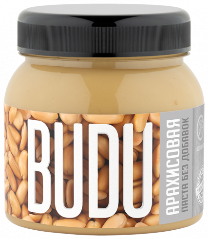 BUDU Арахисовая паста Без добавок, 250 гр