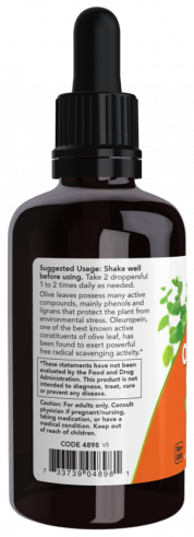 NOW Olive Leaf Glycerite 18%, 59 мл