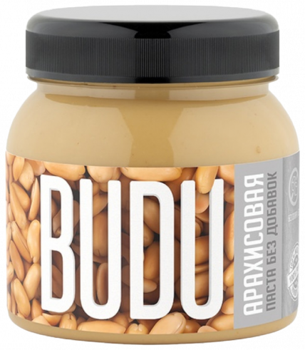 BUDU Арахисовая паста без добавок, 850 грамм