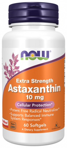 NOW Astaxanthin 10 mg, 60 капсул