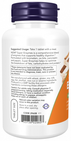 NOW Super Enzymes, 90 таблеток
