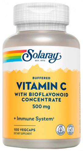 Solaray Vitamin C &amp; Bioflavonoids, Витамин С и Биофлавоноиды, 100 капсул