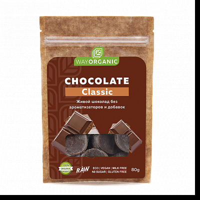 Wayorganic Шоколад, 80 г