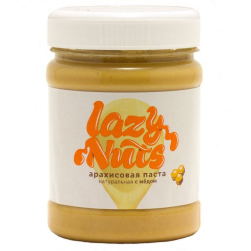 Lazy Nuts Арахисовая паста с медом, 250 г