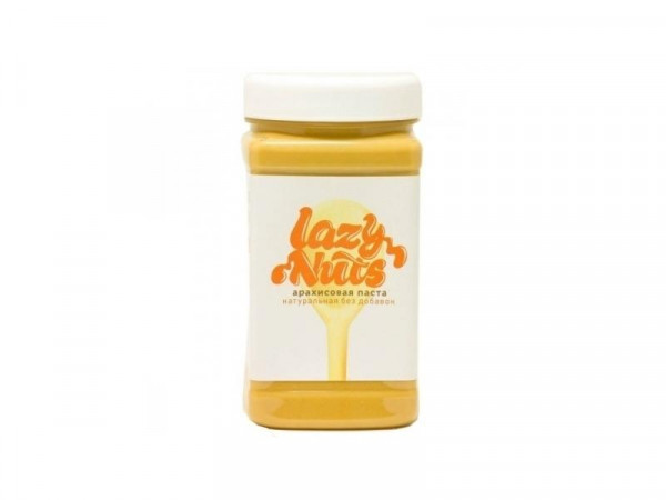 Lazy Nuts Арахисовая паста натуральная без добавок, 400 г