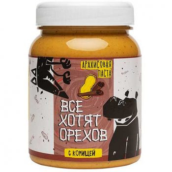 Фудсторис Арахисовая паста &quot;Все хотят орехов&quot; с Корицей, 330 г