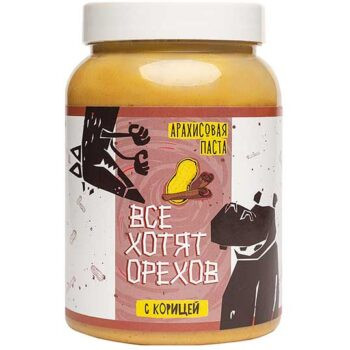 Фудсторис Арахисовая паста &laquo;Все хотят орехов&raquo; с Корицей, 1000 г