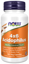 NOW Acidophilus 4х6, Ацидофилус 4х6, 120 капсул